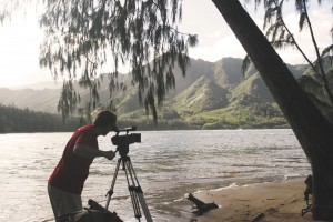 Paddling film producer John Grace behind the lens.