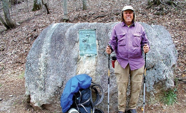 Russ Anderson at the southern terminus of the Appalachian Trail