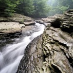 The natural water slides of Pennsylvania's Meadow Run are a hot spot to cool off this summer. Photo: Philip Lewin