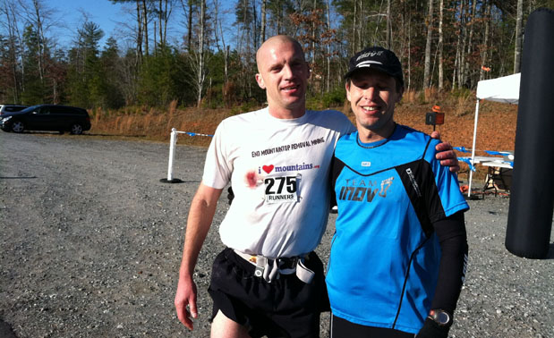 Mark Lundblad and Will Harlan following the Table Rock 50 Mile ultra race
