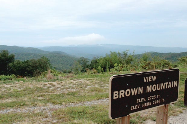 The view of Brown Mountain