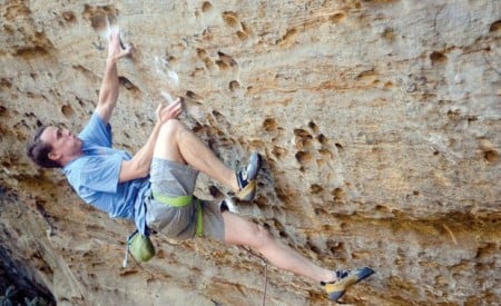Adam Taylor climbed the South’s toughest route in Red River Gorge, KY.