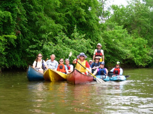 Canoe's on Water