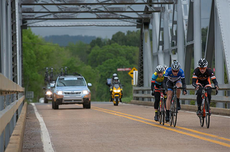 In this photo four riders escaped from the main group early on. Our group of four gained an advantage of more than four minutes. In the closing miles, after more than 70 miles up the road, we were caught and re shifted our focus to help our sprinters.