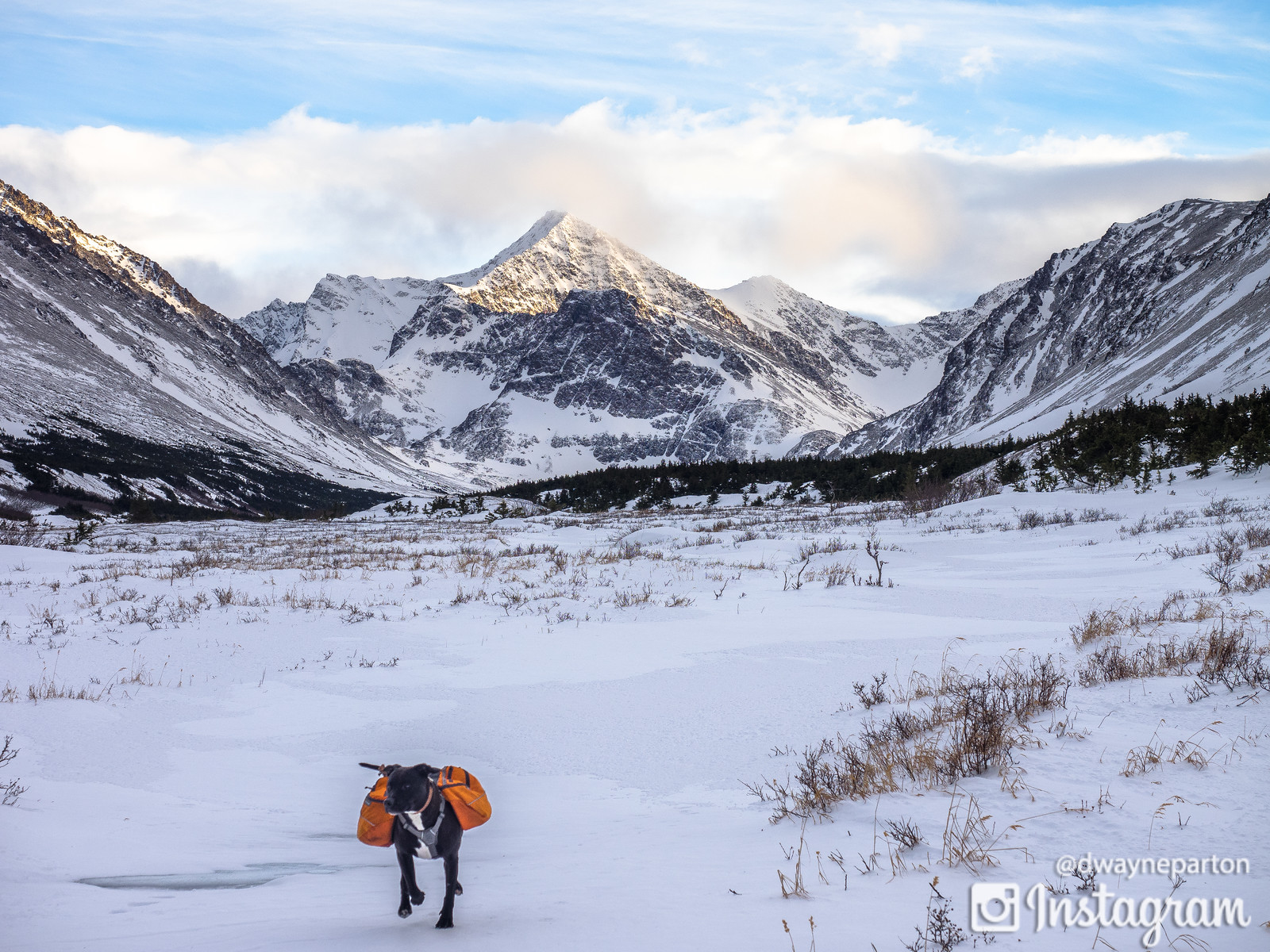 Snowshoeing on the Williwaw Lakes Trail, Anchorage, Alaska, Chugach Mountains