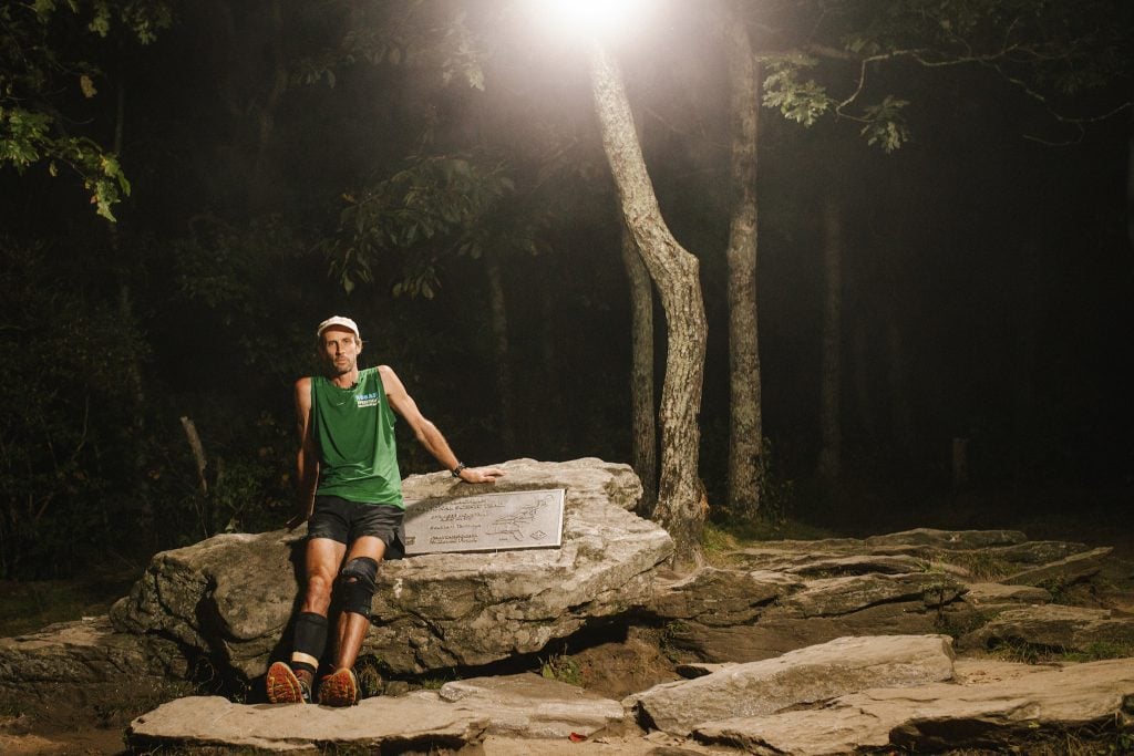 Karl Meltzer poses for a portrait after breaking the record for running the length of the Appalachian Trail on 18 September, 2016.