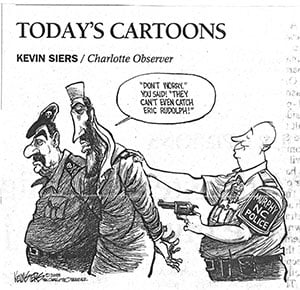 Cartoon from Charlotte Observer, May 2003