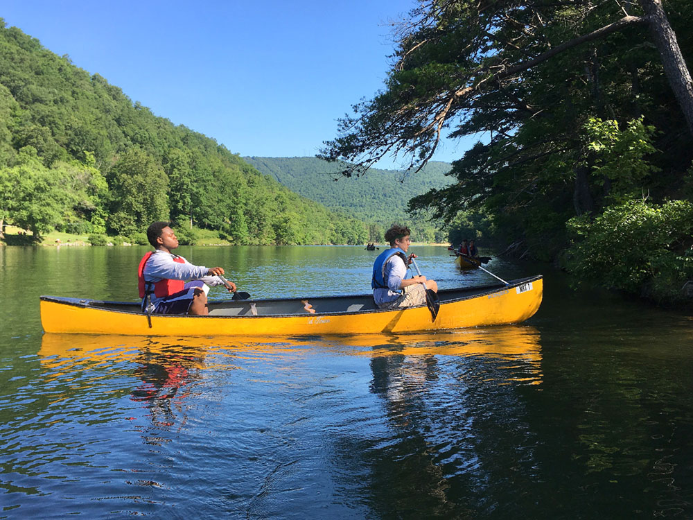 Canoe paddling at Hungry Mother State park (Virginia State Parks)