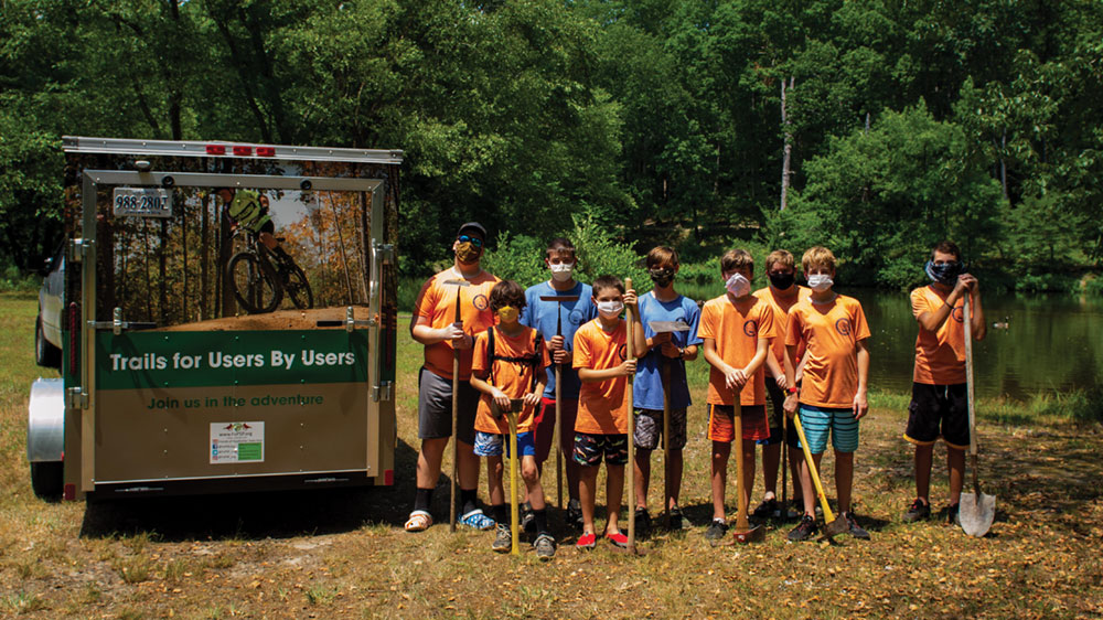 Boy Scout troop assists with a trail project at Virginia’s Pocahontas State Park