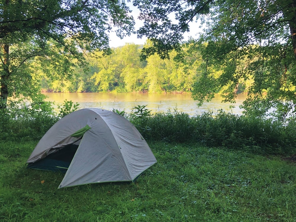 campsite along the C&O canal
