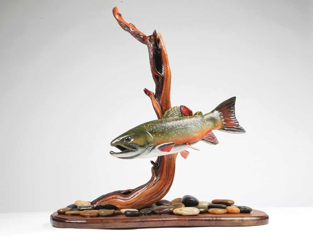brook trout sculpture