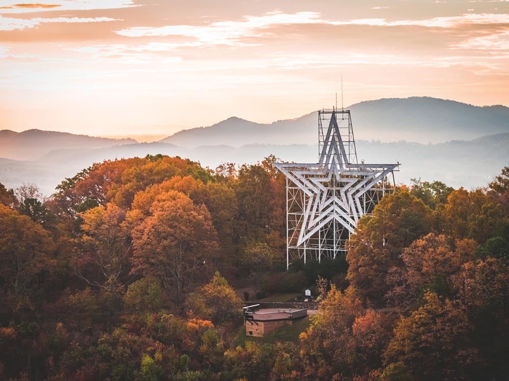Roanoke Star atop Mill Mountain